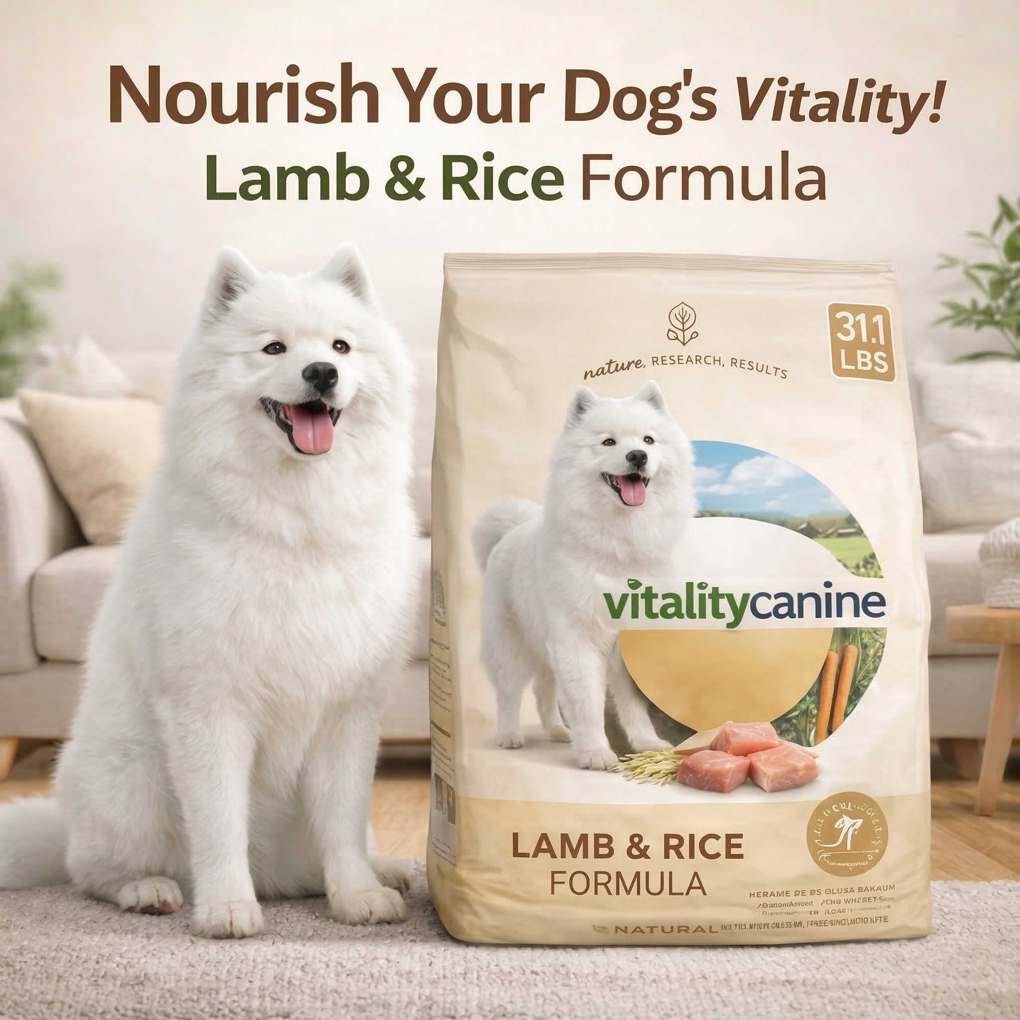 Vitality Canine Lamb & Rice Formula Dog Food 31.1 lbs