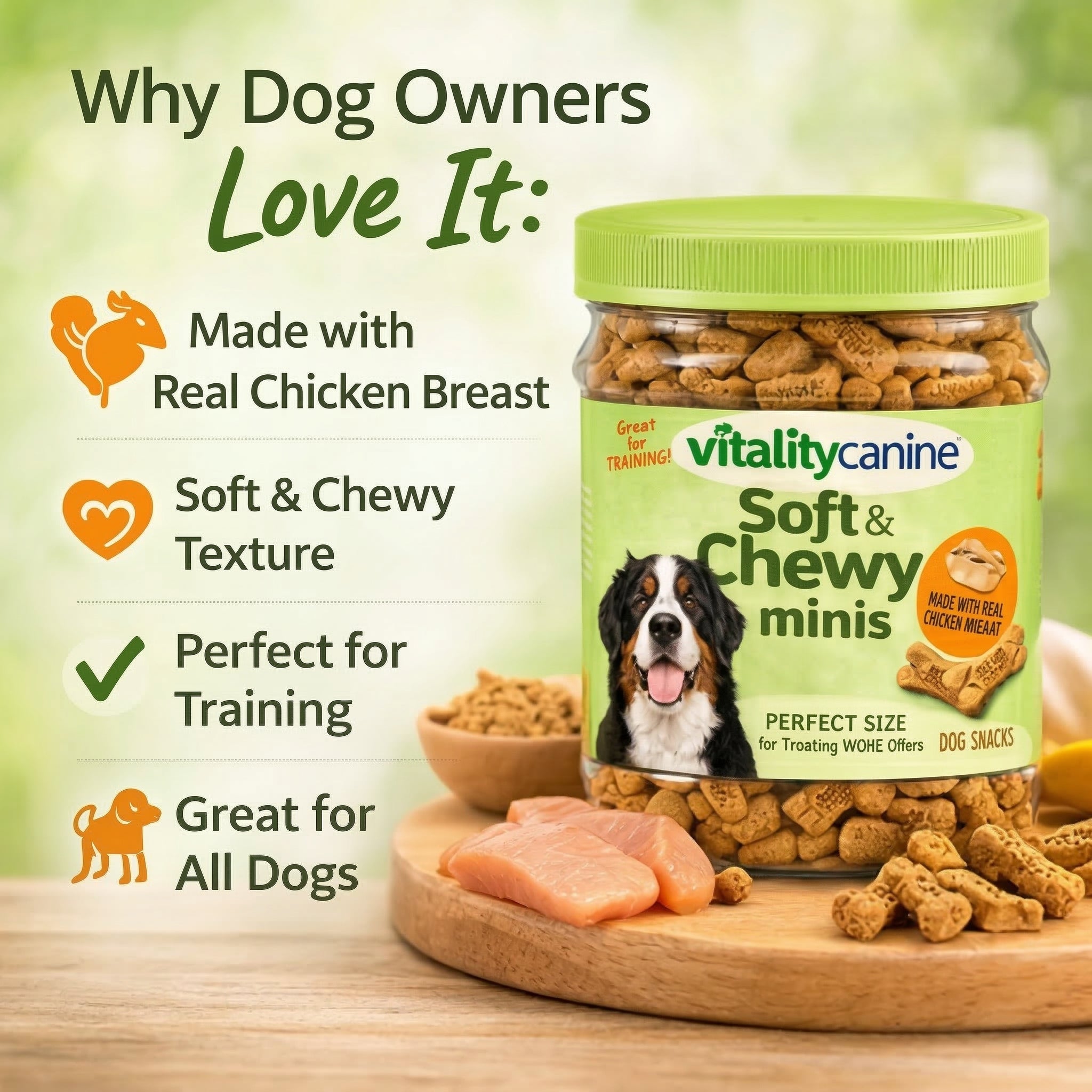 Vitality Canine Soft & Chewy Minis Dog Snacks
