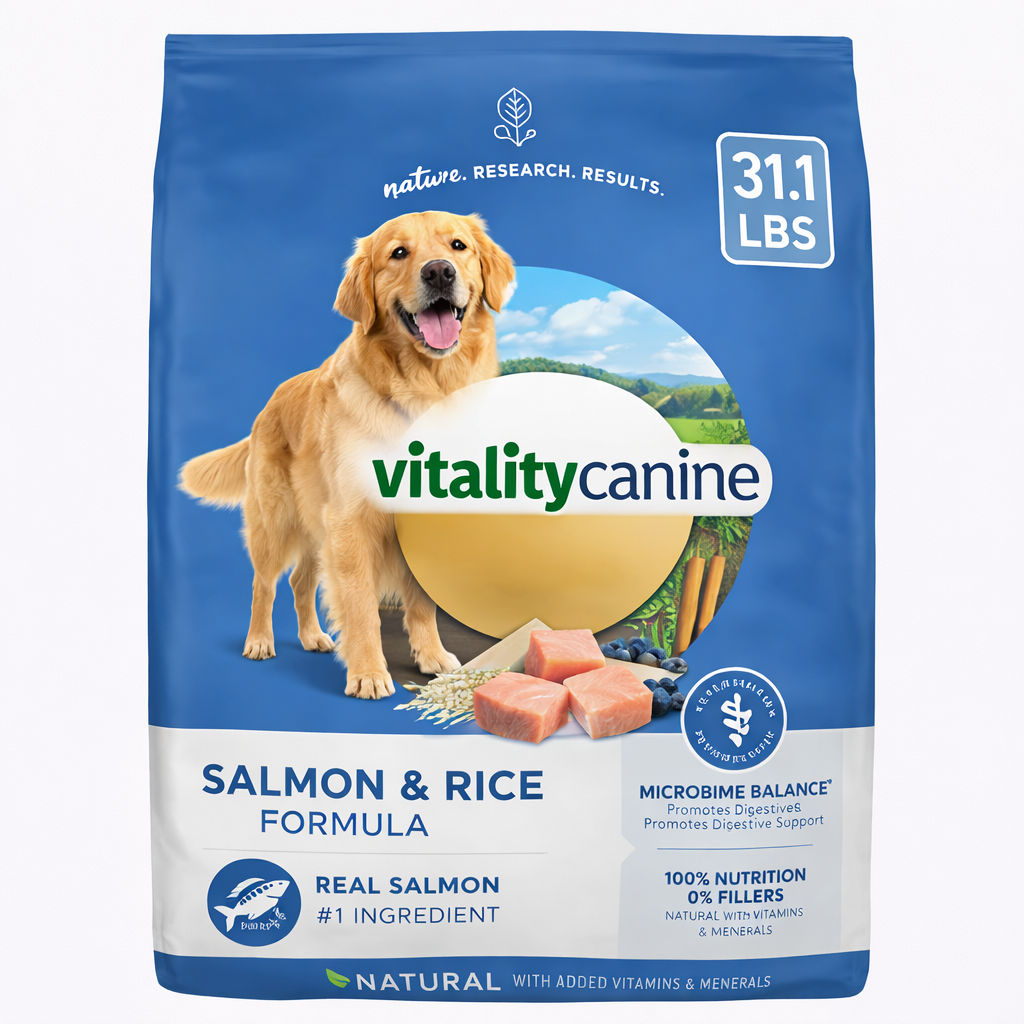 Vitality Canine Salmon & Rice Formula Dog Food 31.1 lbs